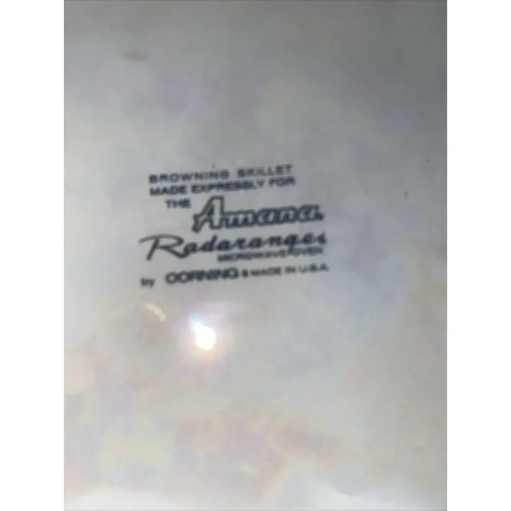 VTG Corning Ware Browning 7” Skillet Amana Radarange Colonial House
